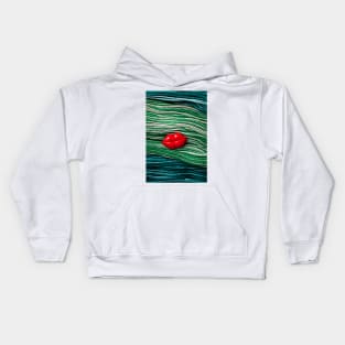 Red Lips On Yarn Kids Hoodie